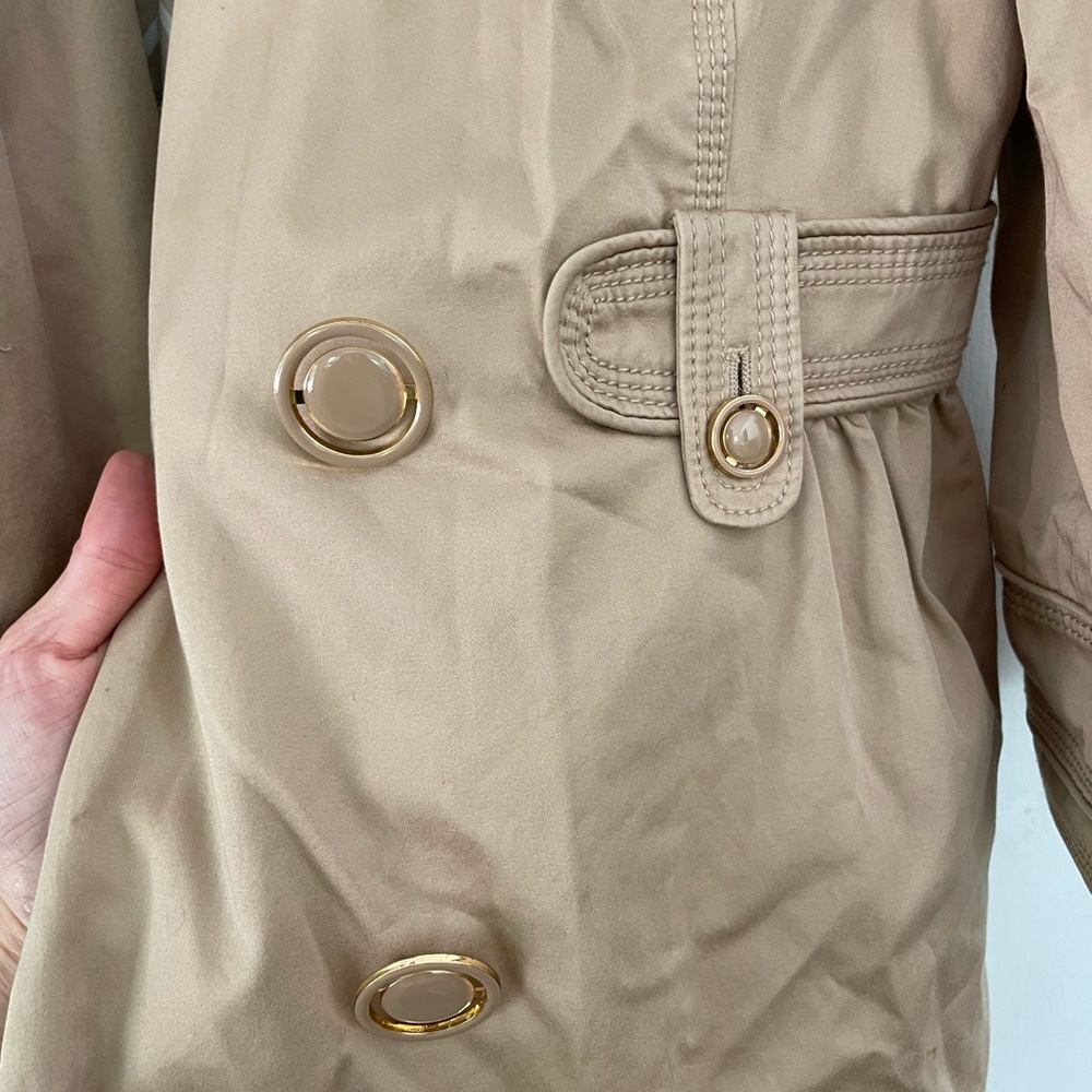 Juicy Couture Tan Quarter Sleeve Trench Coat - Picture 7 of 8